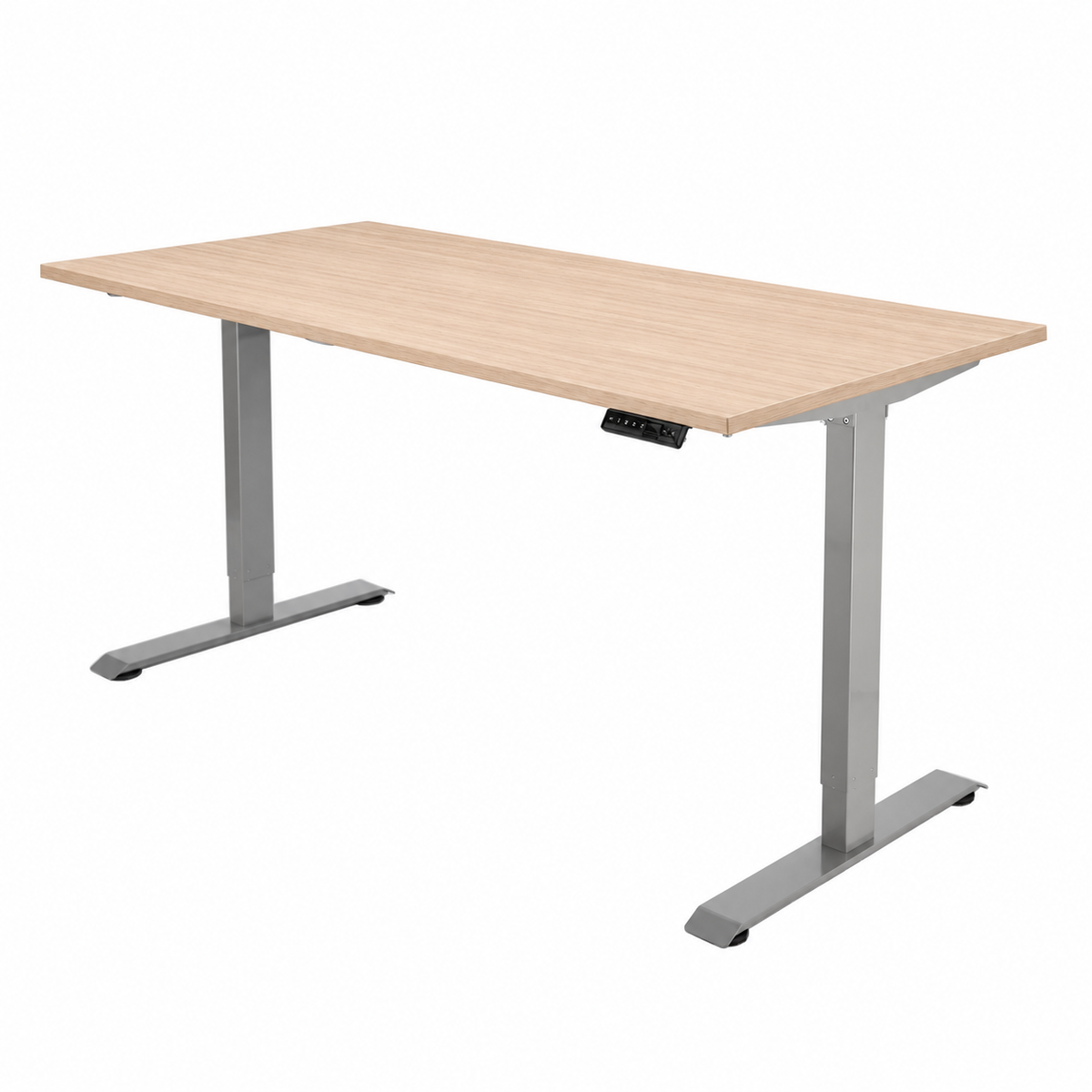Høj Basis zit sta bureau met blad lindberg eiken en grijs frame