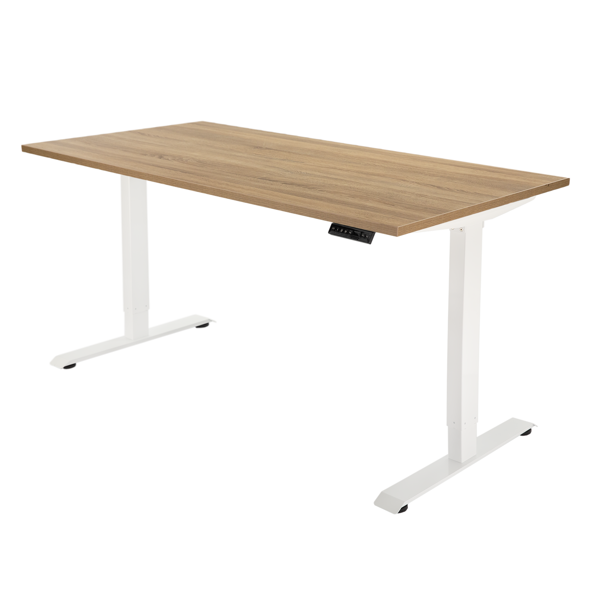 Høj Basis zit sta bureau met blad sonoma eiken en wit frame