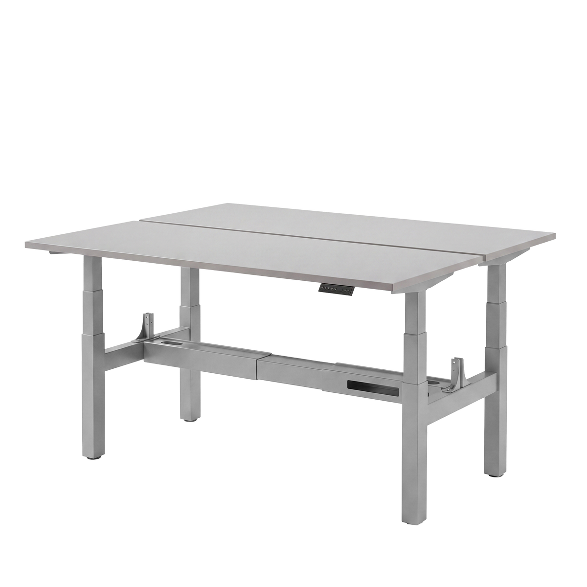 Høj Duo zit sta bureau met blad grijs en grijs frame