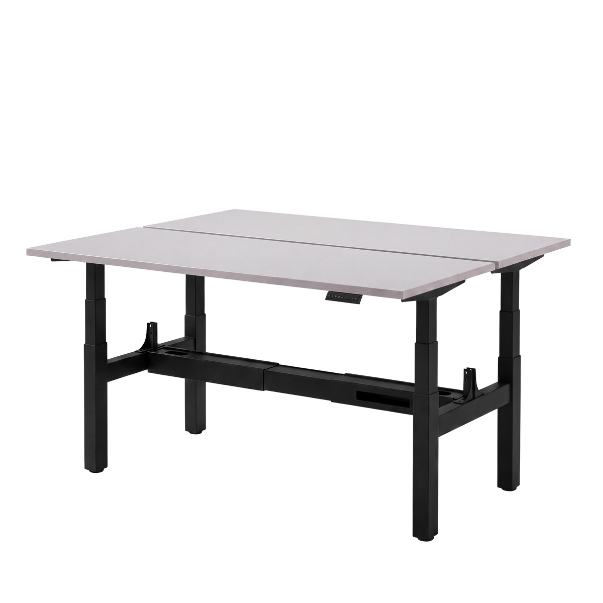 Høj Duo zit sta bureau met blad grijs en zwart frame