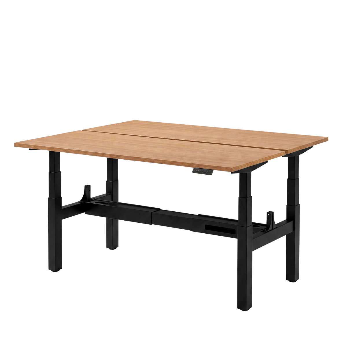 Høj Duo zit sta bureau met blad havana kers en zwart frame