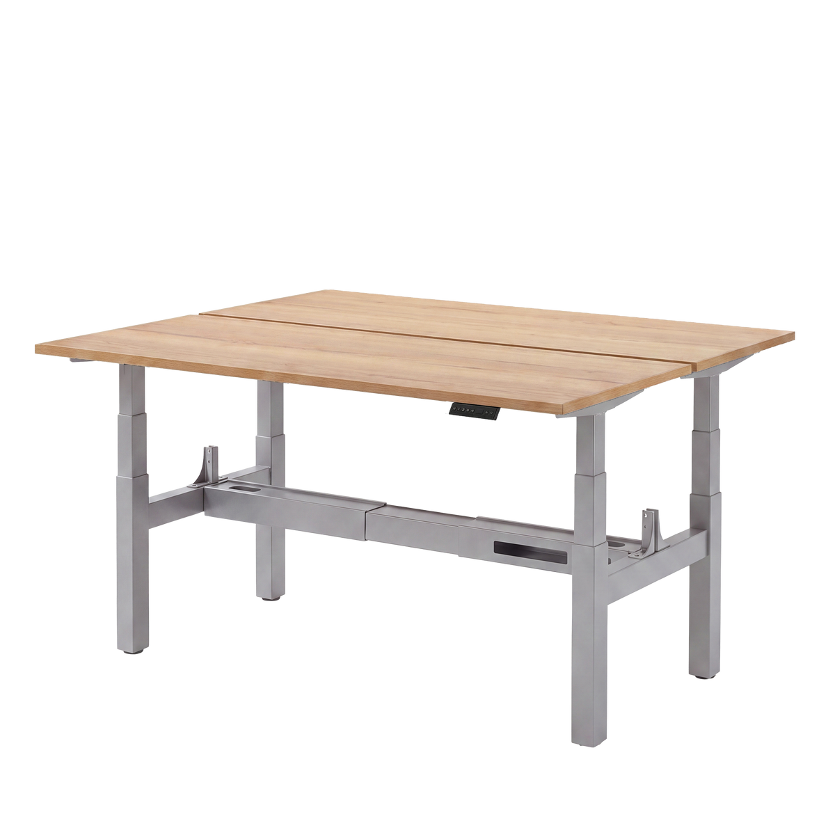 Høj Duo zit sta bureau met blad natuur eiken en grijs frame