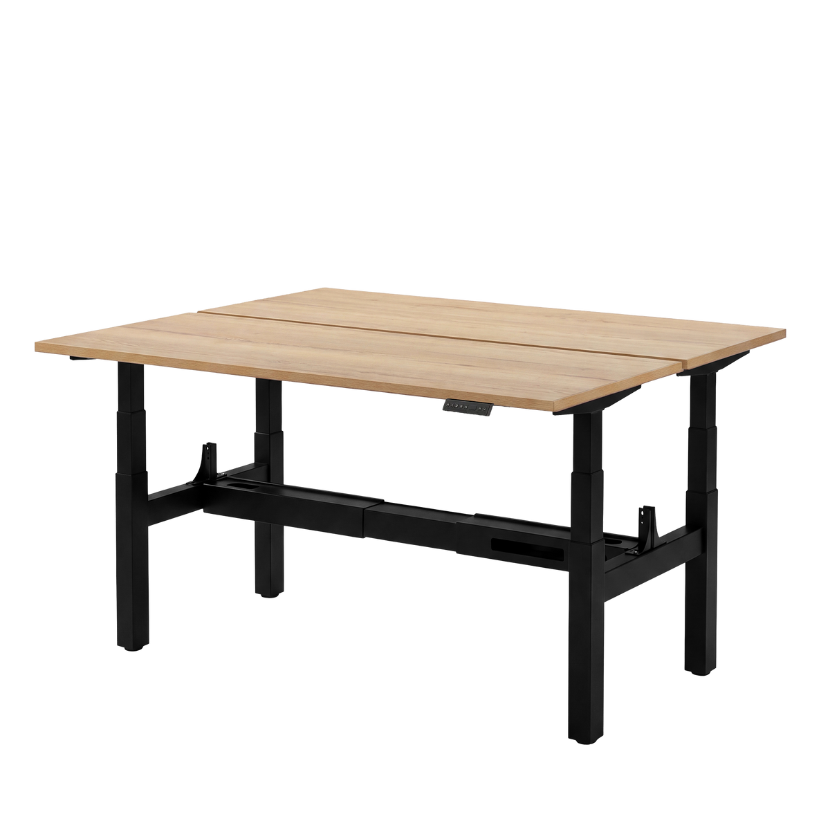 Høj Duo zit sta bureau met blad sonoma eiken en zwart frame