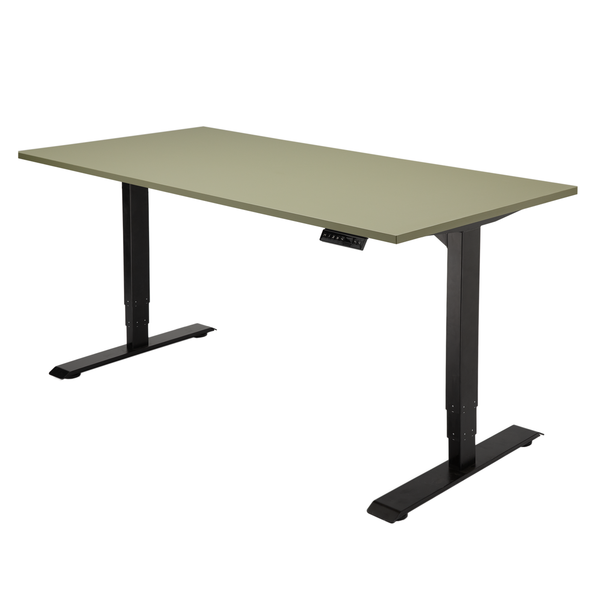 Høj Pro zit sta bureau met blad pine en zwart frame