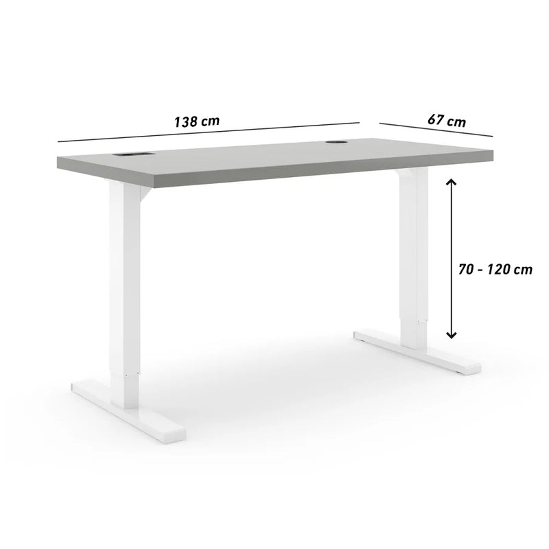 Actiforce Solid zit-sta bureau 138x68 cm *grijs*