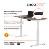 Ergowork Sta-zit bureau elektrisch 120 x 80 Basic