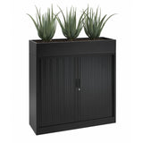 Roldeurkast met plantenbak