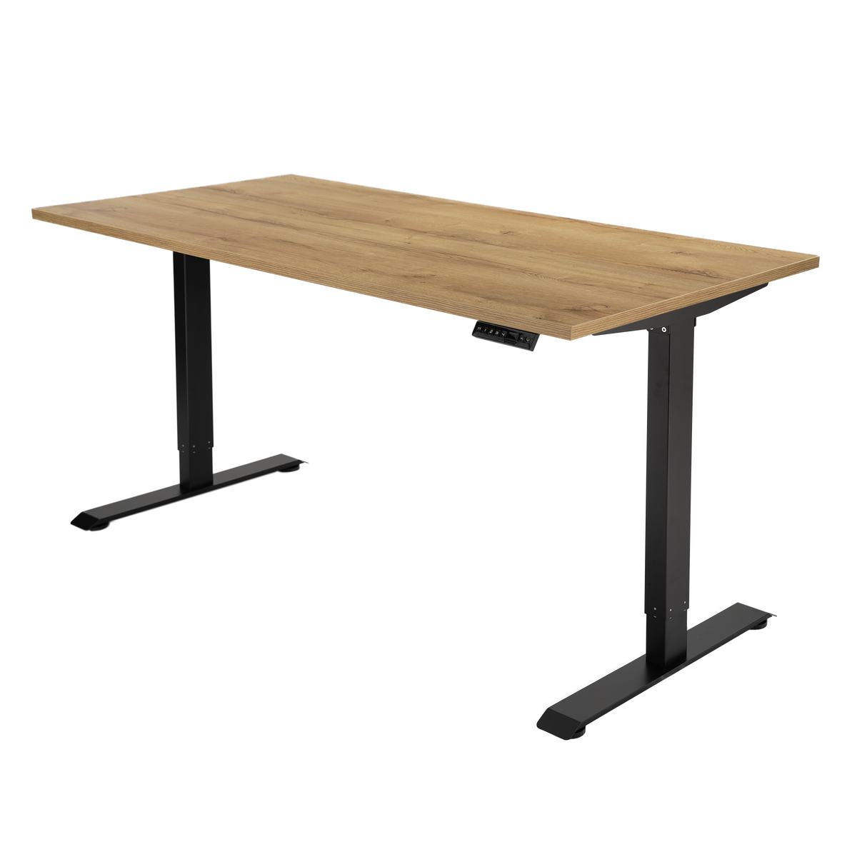 Høj Basis zit sta bureau met blad natuur eiken en zwart frame