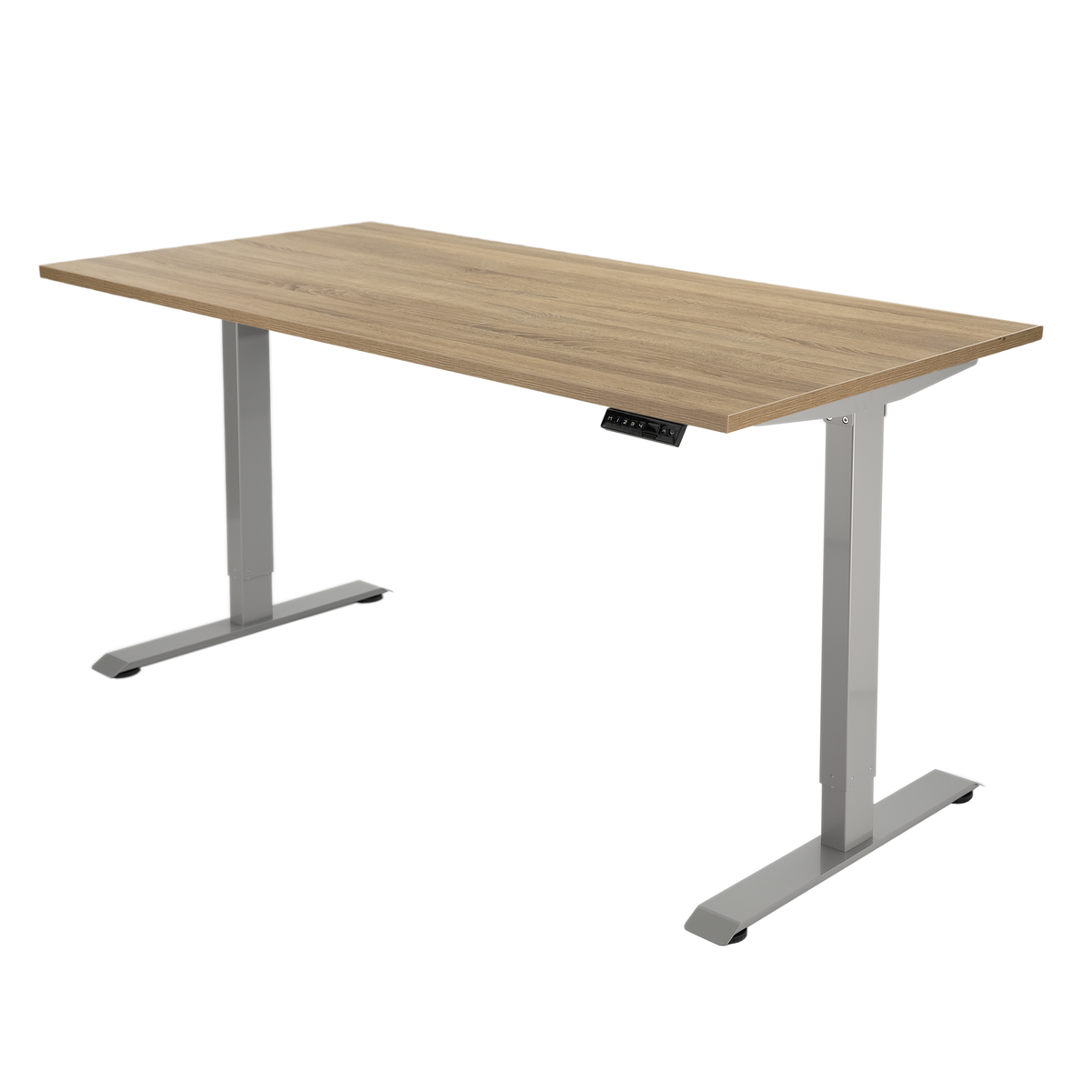 Høj Basis zit sta bureau met blad sonoma eiken en grijs frame