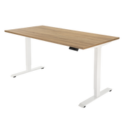 Høj Basis zit sta bureau met blad sonoma eiken en wit frame