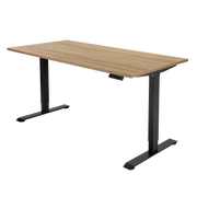 Høj Basis zit sta bureau met blad sonoma eiken en zwart frame