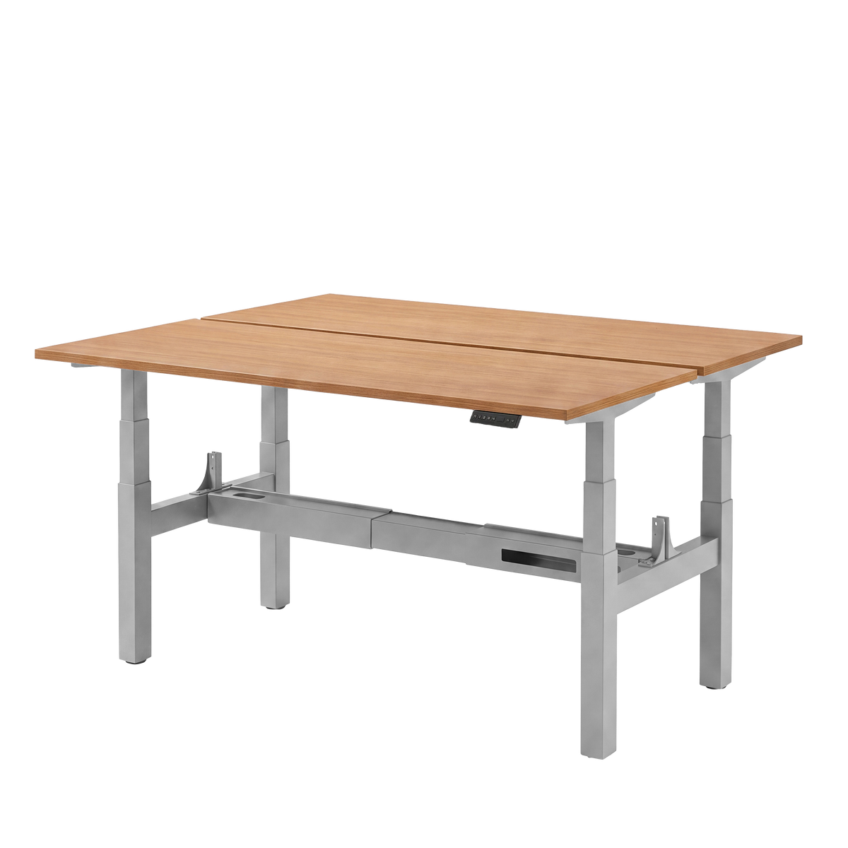 Høj Duo zit sta bureau met blad havana kers en grijs frame