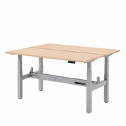 Høj Duo zit sta bureau met blad lindberg eiken en grijs frame