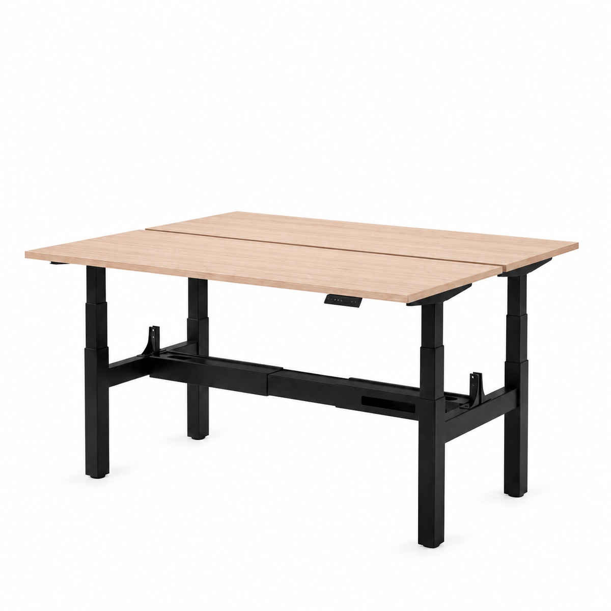 Høj Duo zit sta bureau met blad lindberg eiken en zwart frame