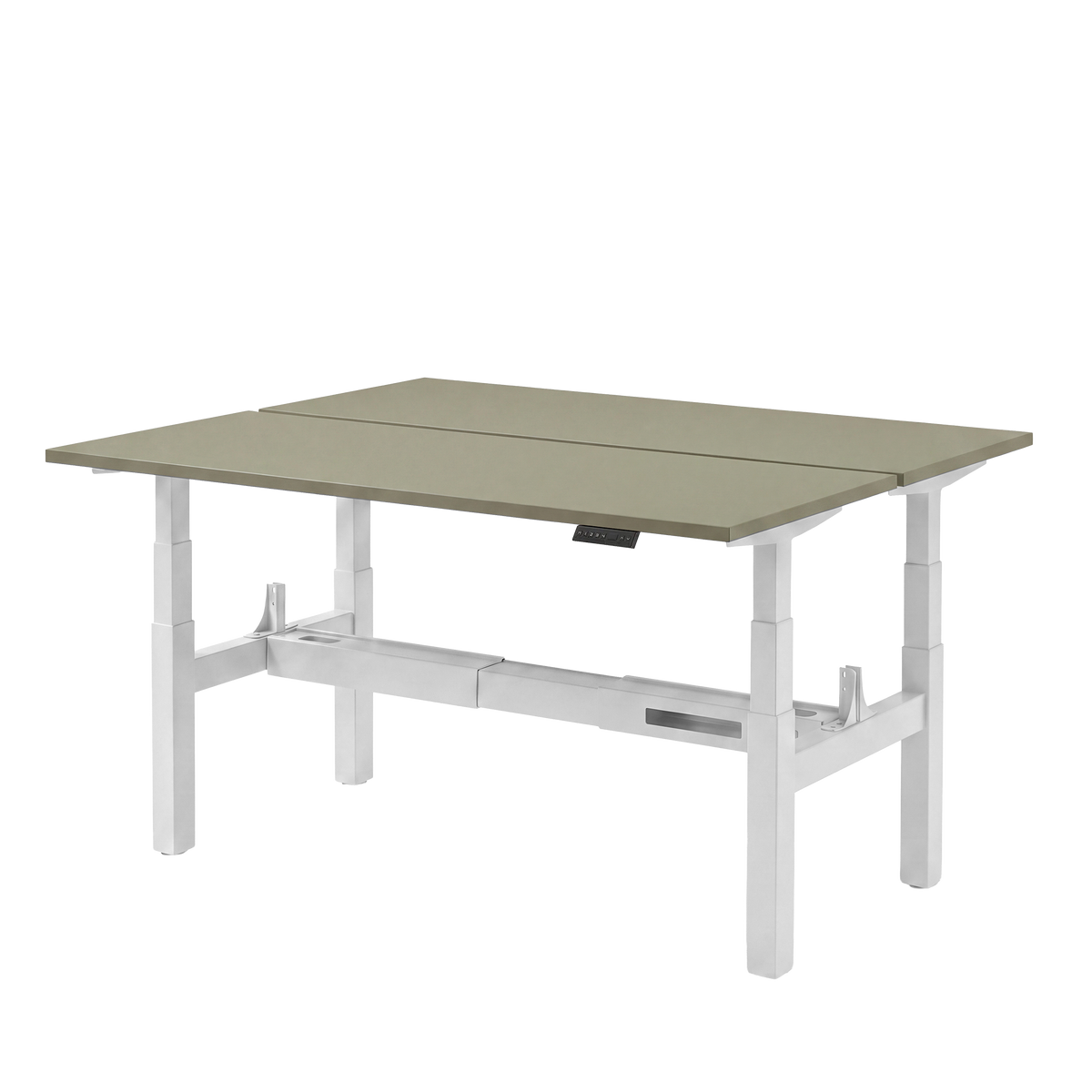 Høj Duo zit sta bureau met blad pine en wit frame