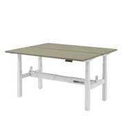 Høj Duo zit sta bureau met blad pine en wit frame