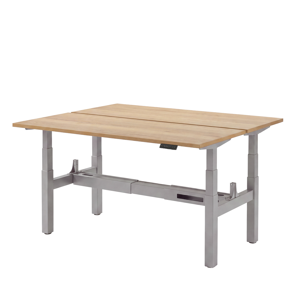Høj Duo zit sta bureau met blad sonoma eiken en grijs frame