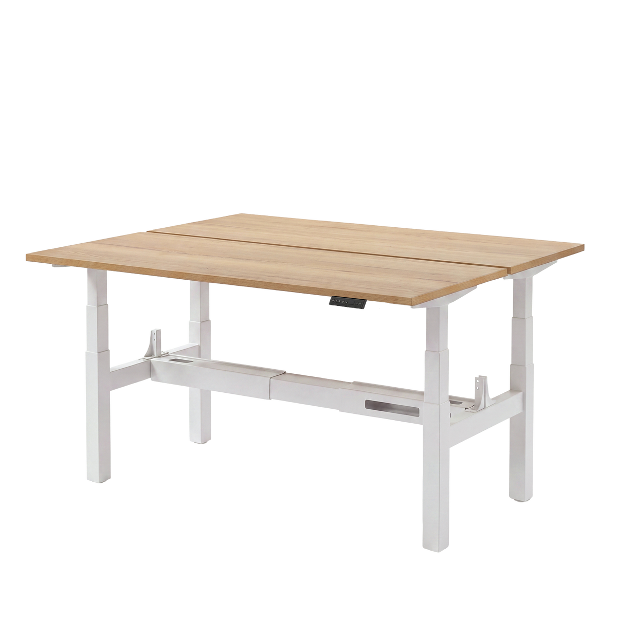 Høj Duo zit sta bureau met blad sonoma eiken en wit frame