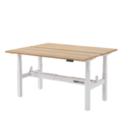 Høj Duo zit sta bureau met blad sonoma eiken en wit frame