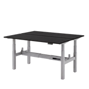 Høj Duo zit sta bureau met blad zwart eiken en grijs frame