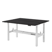 Høj Duo zit sta bureau met blad zwart eiken en wit frame