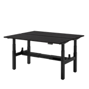 Høj Duo zit sta bureau met blad zwart eiken en zwart frame