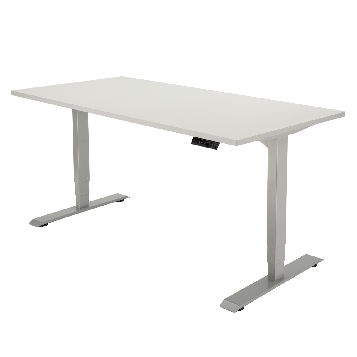Høj Pro zit sta bureau met blad grijs en grijs frame