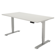 Høj Pro zit sta bureau met blad grijs en grijs frame