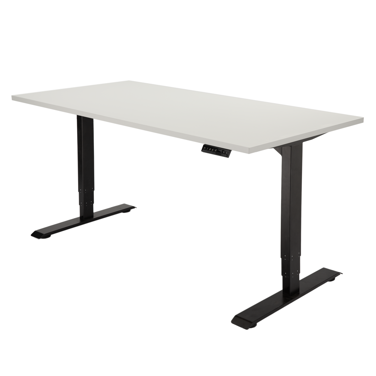 Høj Pro zit sta bureau met blad grijs en zwart frame