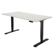 Høj Pro zit sta bureau met blad grijs en zwart frame