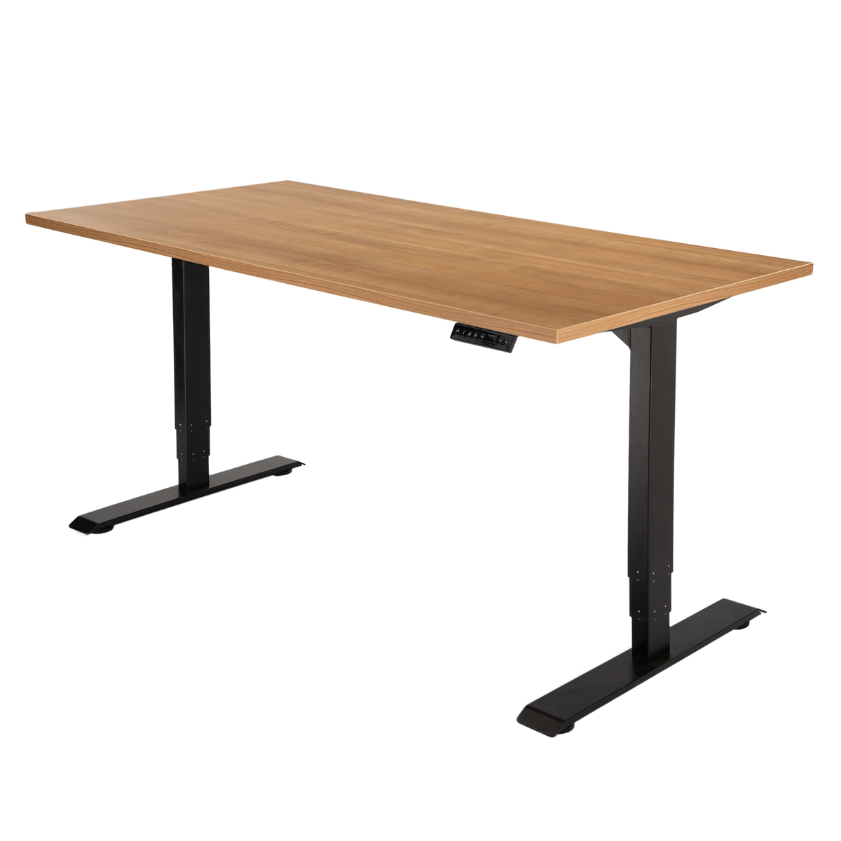 Høj Pro zit sta bureau met blad havana kers en zwart frame