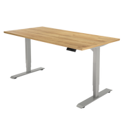 Høj Pro zit sta bureau met blad natuur eiken en grijs frame