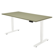 Høj Pro zit sta bureau met blad pine en wit frame