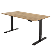 Høj Pro zit sta bureau met blad sonoma eiken en zwart frame