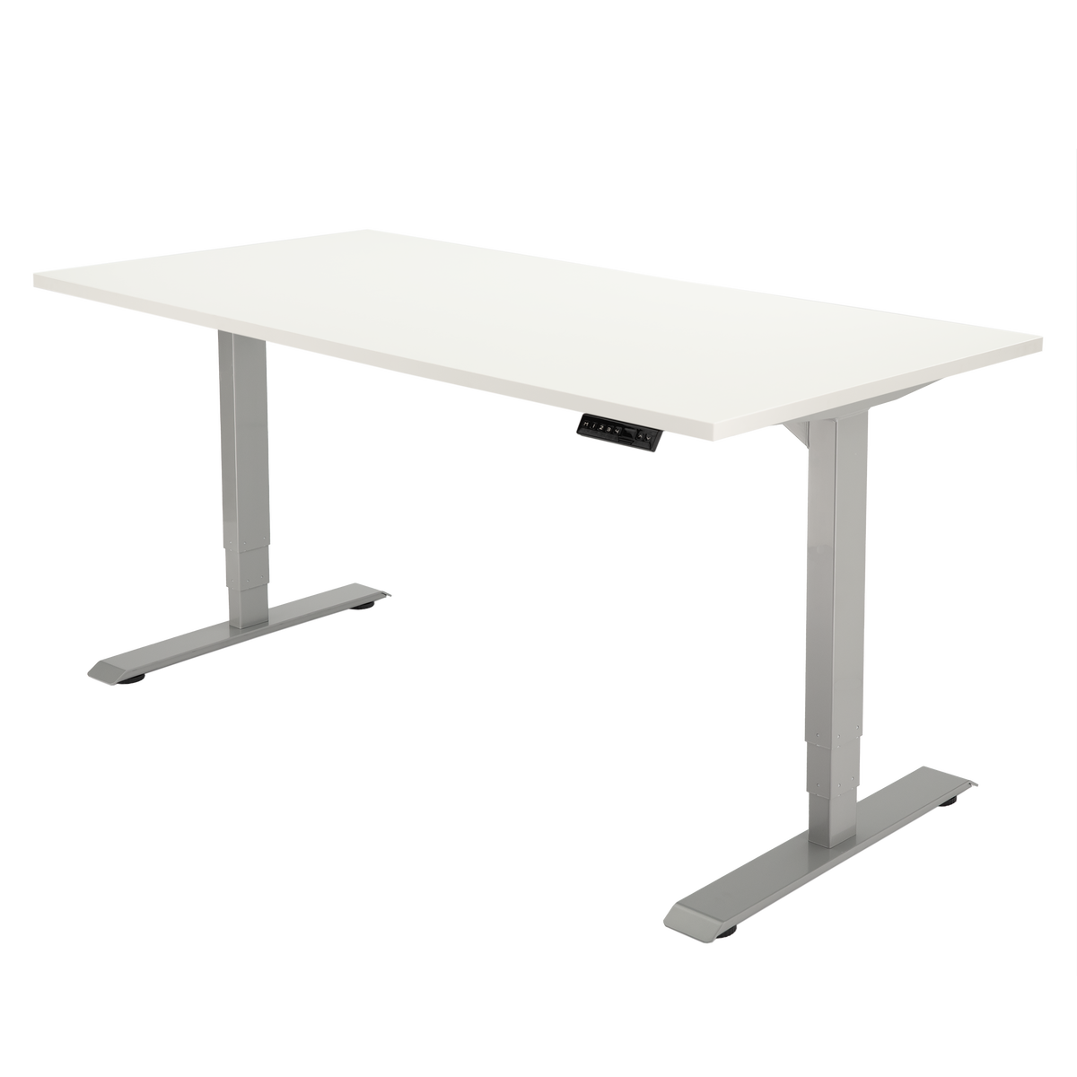 Høj Pro zit sta bureau met blad wit en grijs frame