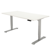 Høj Pro zit sta bureau met blad wit en grijs frame