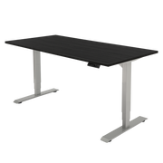 Høj Pro zit sta bureau met blad zwart eiken en grijs frame