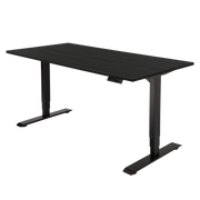 Høj Pro zit sta bureau met blad zwart eiken en zwart frame