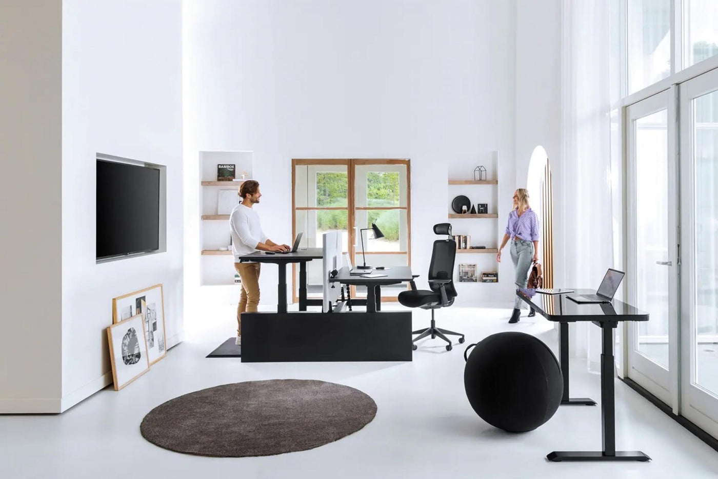 Ergowork Duo Sta-zit bureau 120x80 cm Pro